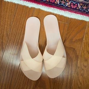 Blush jelly sandals